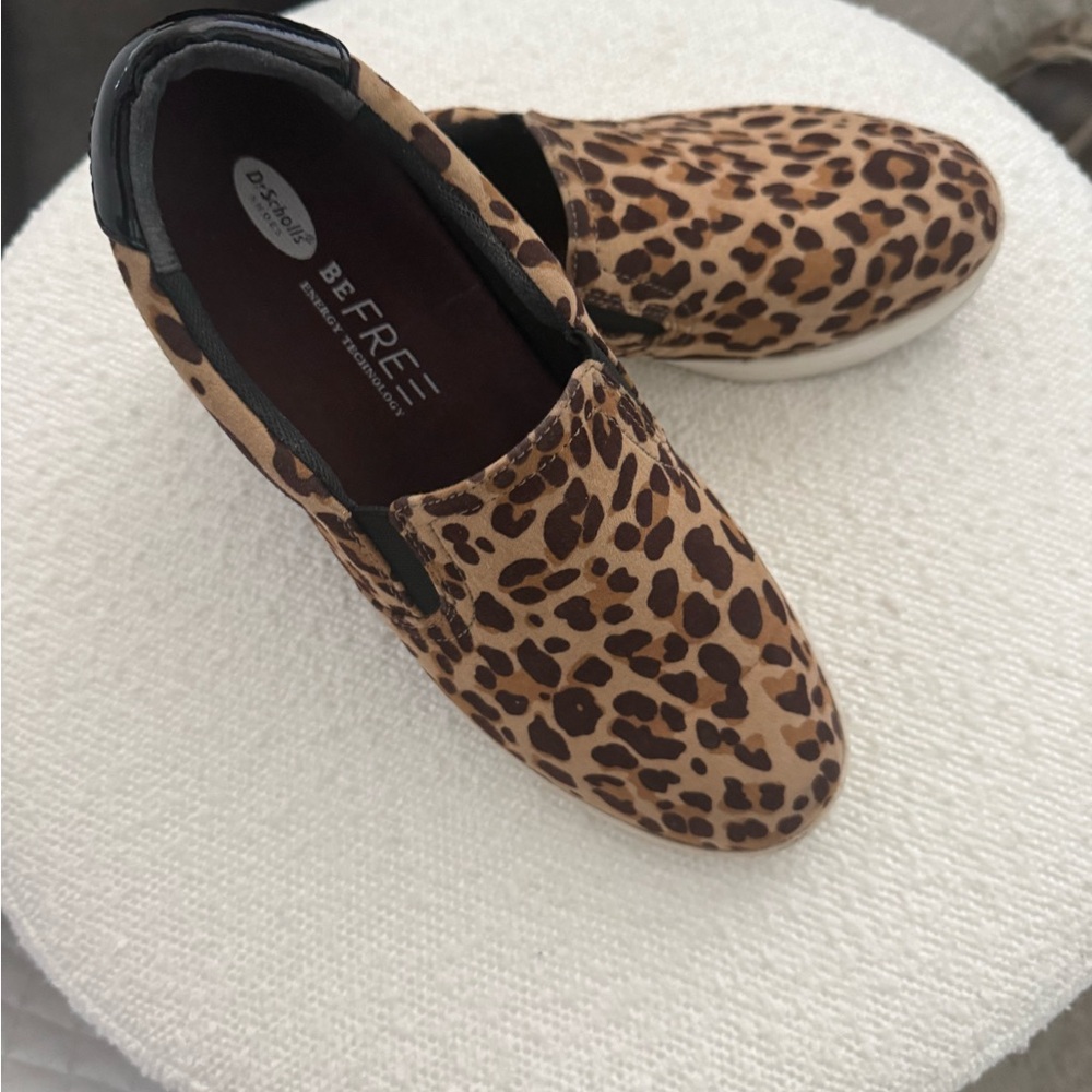 Dr. Scholl's Tan Leopard Slip-On Sneakers
